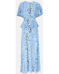 Diane von Furstenberg - Abito Lungo Levana Con Stampa - Lyst