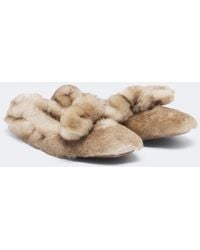 Zimmermann - Carousel Shearling Ballet Flats - Lyst