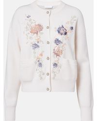 Rabanne - Sequined Wool And Cashmere Cardigan - Lyst