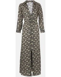 RIXO London - Franchi Floral Cotton Midi Dress - Lyst