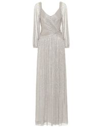 Jonathan Simkhai Abito lungo Adele in lamé - Metallizzato