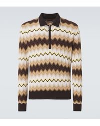Missoni - Zigzag Cotton And Wool Half-Zip Sweater - Lyst
