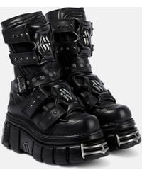 Vetements - Gamer Leather Platform Ankle Boots - Lyst