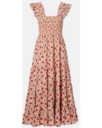 RIXO London - Kendall Floral Cotton Voile Midi Dress - Lyst