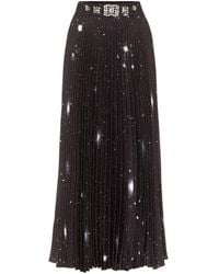 Christopher Kane Embellished Printed Maxi Skirt - Black