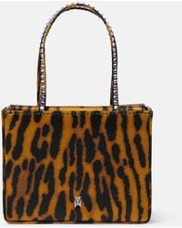 AMINA MUADDI - Superamini Leopard-Print Satin Tote Bag - Lyst