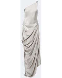 Vivienne Westwood - Glossa Draped One-Shoulder Satin Maxi Dress - Lyst