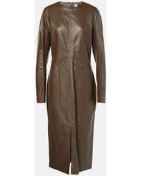 TOTEME - Midikleid Aus Leder - Lyst