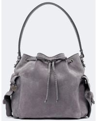 Acne Studios - Multipocket Medium Suede Bucket Bag - Lyst