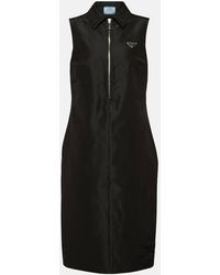 Prada - Black Faille Dress - Lyst