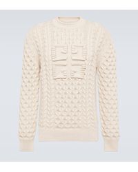 Givenchy - 4g Cable-knit Cotton-blend Sweater - Lyst