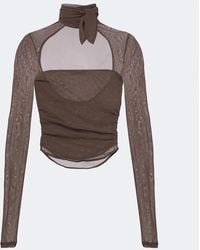 Lemaire - Mesh Turtleneck Top - Lyst