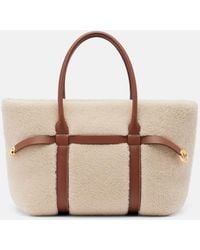 Loro Piana - Ghiera Small Shearling-Trimmed Tote Bag - Lyst