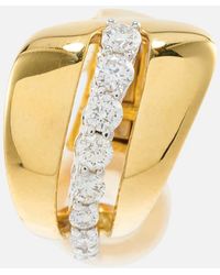 YEPREM - Einzelner Clip-Ohrring Whisper aus 18kt Gelbgold mit Diamanten - Lyst