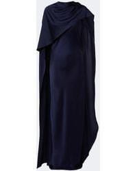 Jonathan Simkhai - Izel Asymmetric Caped Satin Gown - Lyst
