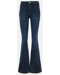 FRAME - Jeans Flared Le High Flare Trapunto De Tiro Alto - Lyst