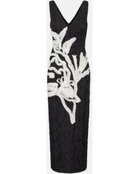 Erdem - Floral Jacquard Midi Dress - Lyst
