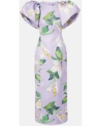 LEO LIN - Lucinda Floral Puff-Sleeve Maxi Dress - Lyst