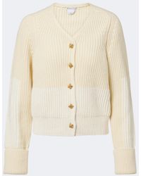 Bottega Veneta - Ribbed-Knit Wool And Cashmere Cardigan - Lyst