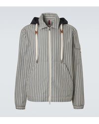Moncler - Havas Striped Poplin Blouson Jacket - Lyst