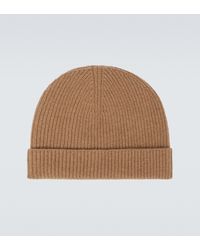 Sunspel Knitted Cashmere Beanie - Natural