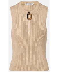 JW Anderson - Ribbed-Knit Cotton-Blend Tank Top - Lyst