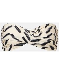 Johanna Ortiz - Printed Bandeau Bikini Top - Lyst