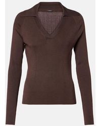 JOSEPH - Ribbed-Knit Polo Sweater - Lyst