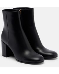 Gianvito Rossi - Joelle Leather Ankle Boots - Lyst