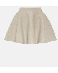 Alaïa - Flared Wool-Blend Miniskirt - Lyst