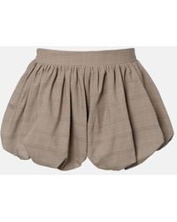 Frankie Shop - Alina Checked Wool-Blend Shorts - Lyst