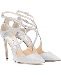 Jimmy Choo Pumps Lancer 100 mit Glitter - Mettallic