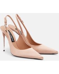 Dolce & Gabbana - Dg Satin Slingback Pumps - Lyst