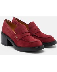Tod's - Suede Loafer Pumps - Lyst