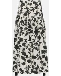 Max Mara - Udente Floral Cotton Maxi Skirt - Lyst