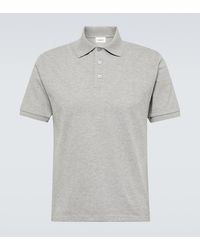 Saint Laurent - Piquet Cotton Polo Shirt - Lyst