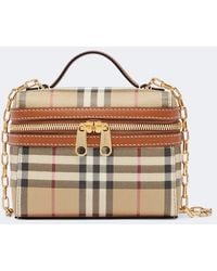 Burberry - Check Mini Vanity Bag - Lyst