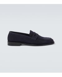 Manolo Blahnik - Perry Suede Penny Loafers - Lyst