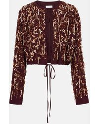 Dries Van Noten - Veste En Soie A Sequins - Lyst