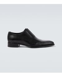 Gucci - Gg Leather Derby Shoes - Lyst