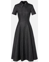 Emilia Wickstead - Jody Houndstooth Wool-Blend Midi Dress - Lyst