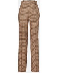 Polo Ralph Lauren - Checked Linen Straight Pants - Lyst