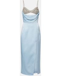 Rachel Gilbert - Celestia Crepe Satin Cocktail Dress - Lyst