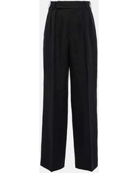 7 For All Mankind - Linen And Cotton-blend Wide-leg Pants - Lyst