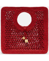 Jacquemus - Spiaggia Small Raffia Top-Handle Bag - Lyst