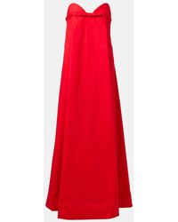 Adriana Degreas - Bow-Detail Cotton-Blend Maxi Dress - Lyst