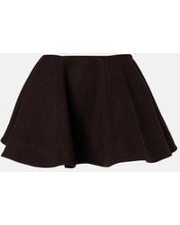 Ganni - Wool And Cashmere-Blend Miniskirt - Lyst