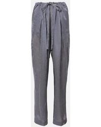 KHAITE - Trenton Striped Straight Pants - Lyst