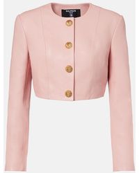 Balmain - Leather Jacket - Lyst