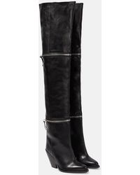 Isabel Marant - Lelodie Leather Over The Knee Boots - Lyst